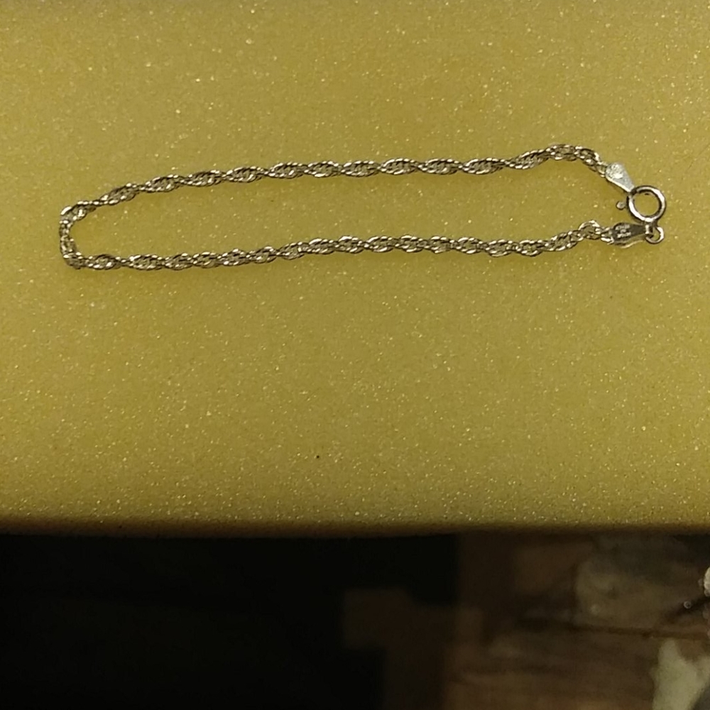 925 Miles Sterling Silver Anklet Made In Italy